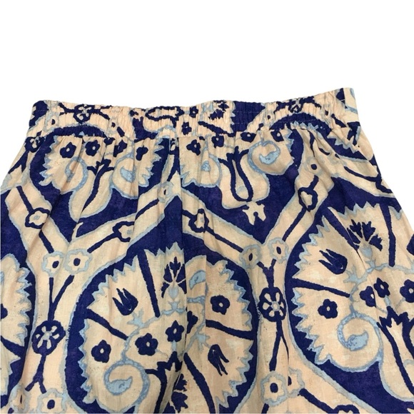 NWT Christian Siriano Linen Blend Wide Leg Crop Floral Geo Pants Women’s Medium - Picture 8 of 12